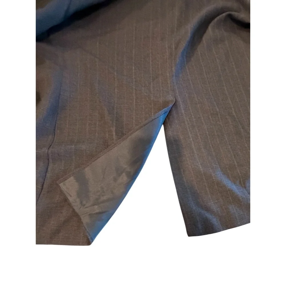 Rider's Mens Pinstripe Two Button Suit Blazer & Pleated Cuffed Pants Made in USA